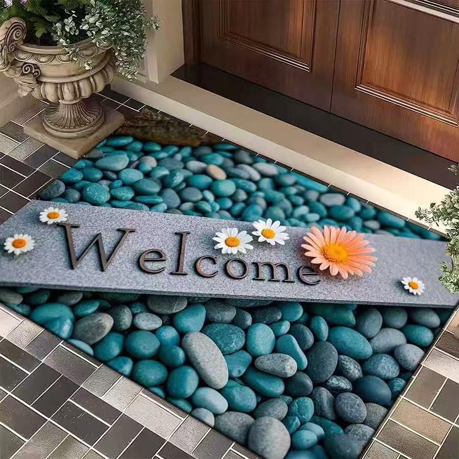 Diatomaceous Earth Water-Absorbent Non-Slip Doormat - American Small Stone Design for Entryways
