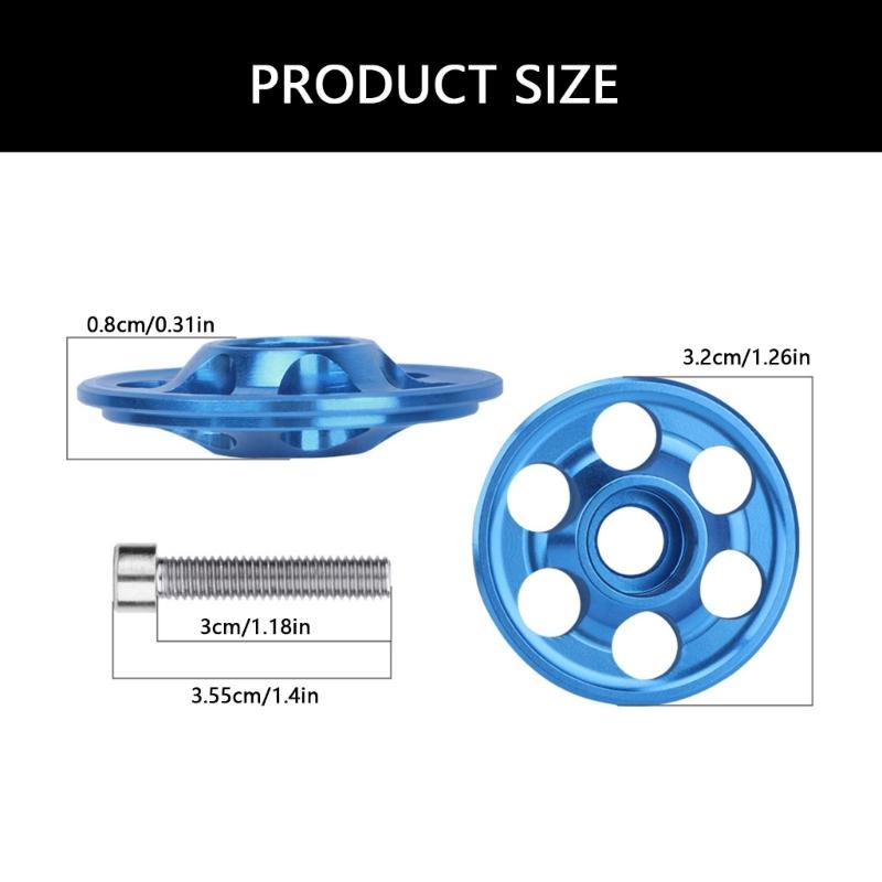 Hollows Bike Fork Tube Cover Bicycles Headset Top Caps Aluminum Alloy Bicycles Stem Top Caps Bicycles Part Easy To Install