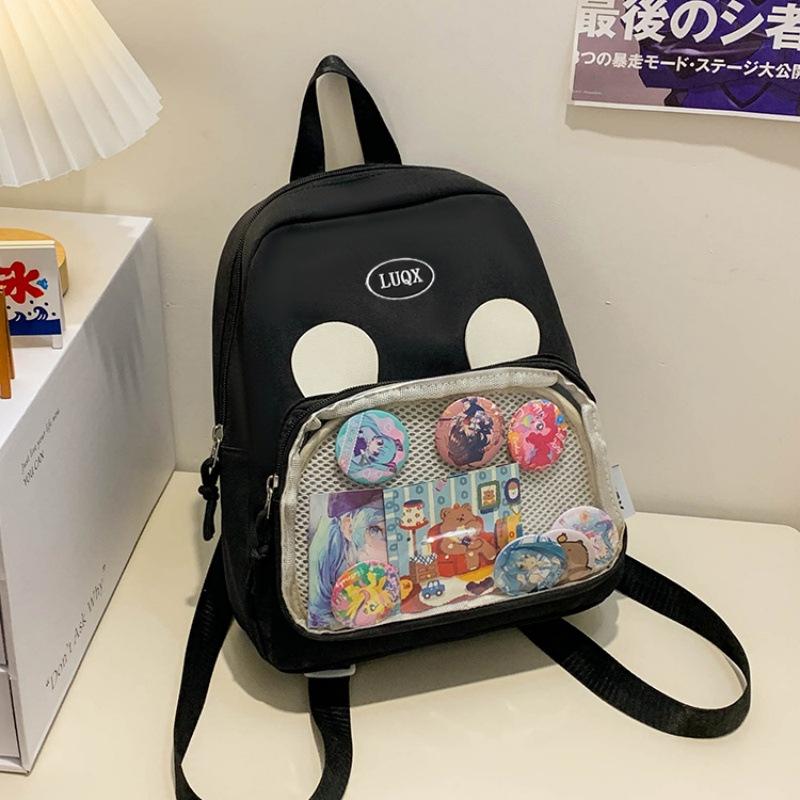 New Versatile Portable Pain Bag Women's Leisure College Style Transparent Shoulder Bag Foreign Style Ins Student Leisure Bag