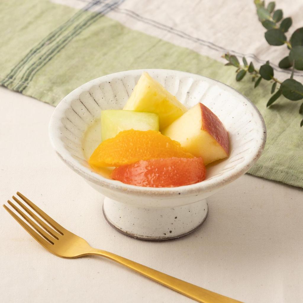 Tatara Kohiki Sogime Footed Ceramic Dessert Bowl Japanese Small Bowl 12.5cm Made in Japan 10320