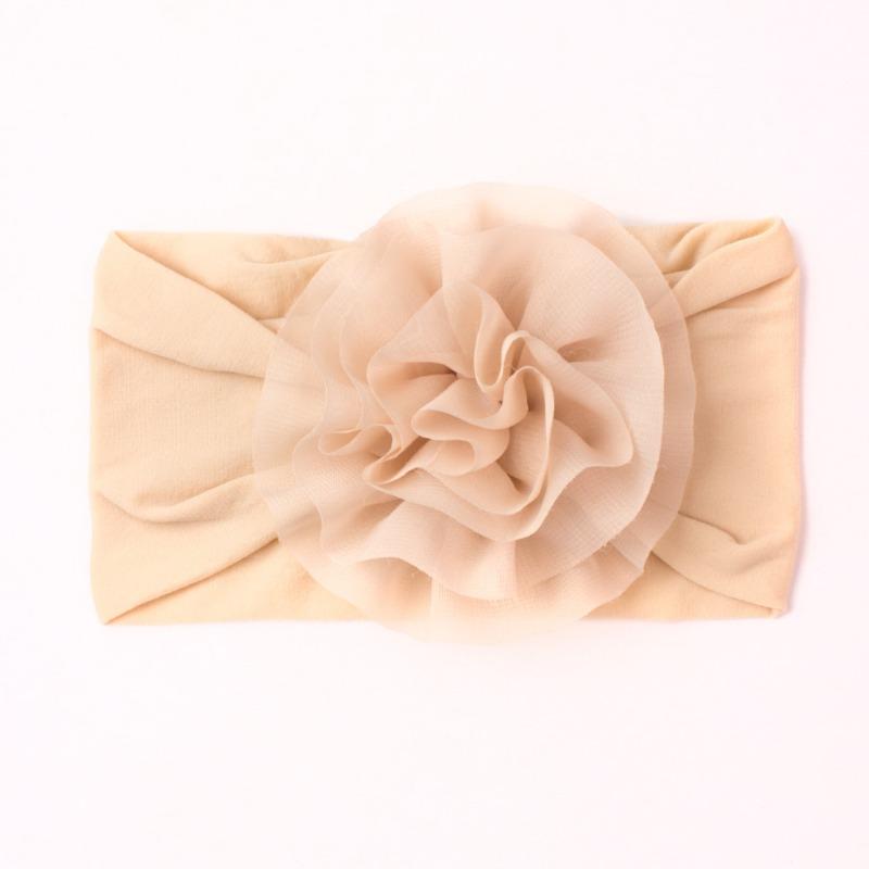 New cute and comfortable flower children's jewelry, soft solid color baby fontanelle headband, baby headband