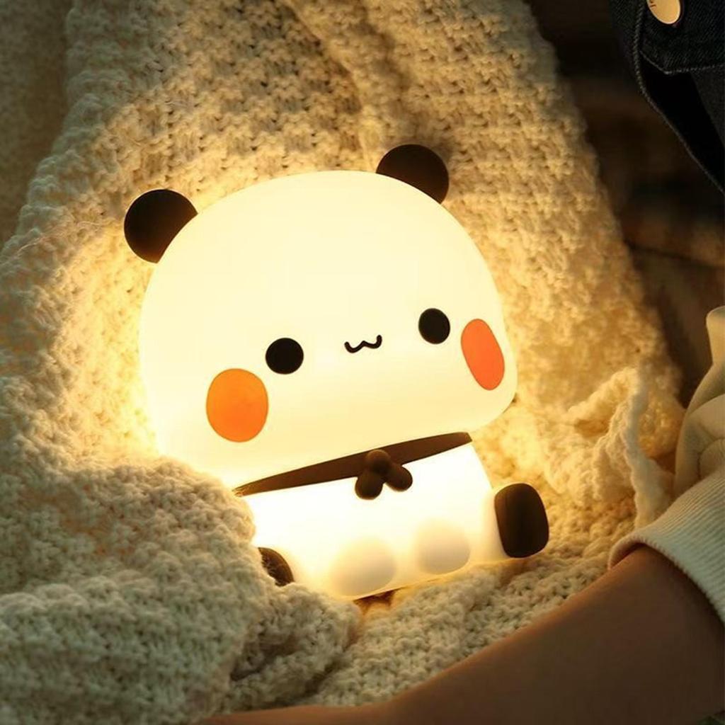 Cute Night Light LED Novelty Animal Night Lamp Silicone Rechargeable Decorative Nightlight For Living Room Decoration