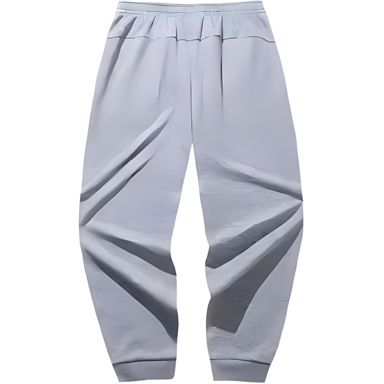 Anta Training Series Casual Simple Solid Color Elastic Cuffed Thickened Warm Knitted Sports Pants Men Bottoms Gray 952447306-1