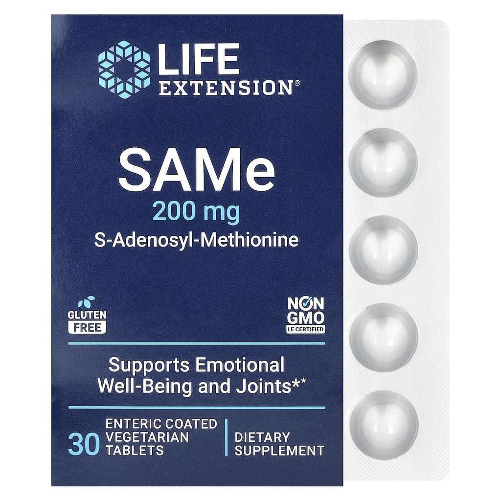 Same, S-Adenosyl-Methionine, 200Mg, Enteric Coated Vegetable Tablets 30 Tablets