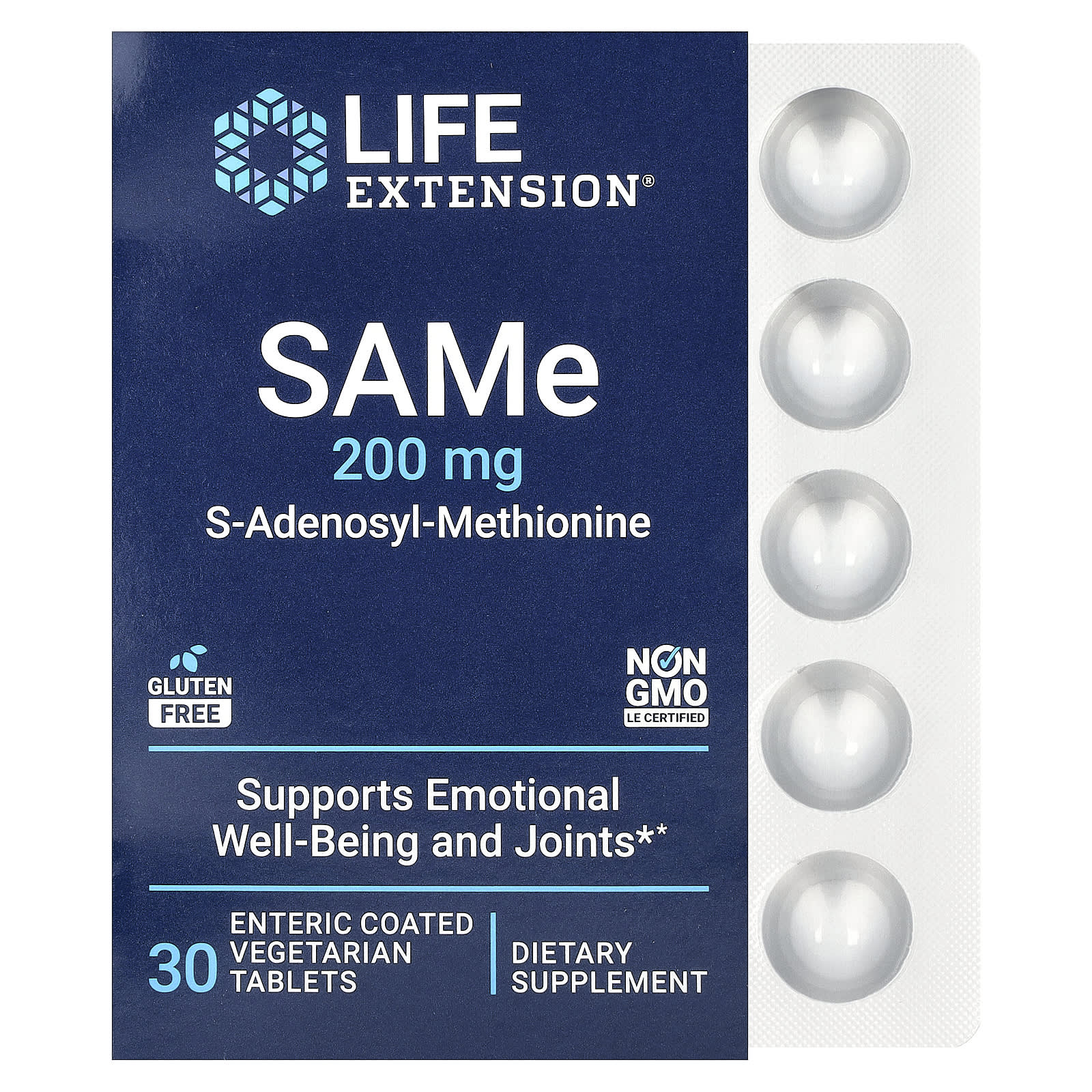 

Same, S-Adenosyl-Methionine, 200Mg, Enteric Coated Vegetable Tablets 30 Tablets