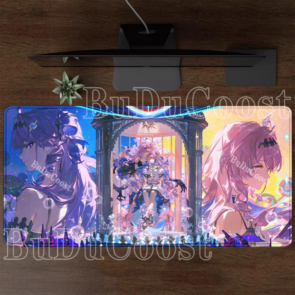 Wuthering Waves Denia Kawaii Anime Girl Gaming Mousepad Computer Keyboard Mouse Pad HD Printing Office Accessories XXL Desk Mat