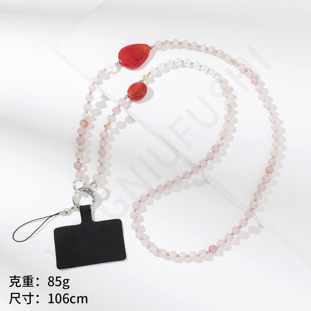 ins Xiaohongshu women's fashion hand carry messenger mobile phone lanyard DIY handmade long mobile phone chain