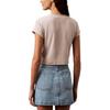 Calvin Klein Soft Breathable Fitted Crew Neck Short Sleeve T-Shirt Women Tops Gray 47AB802-230