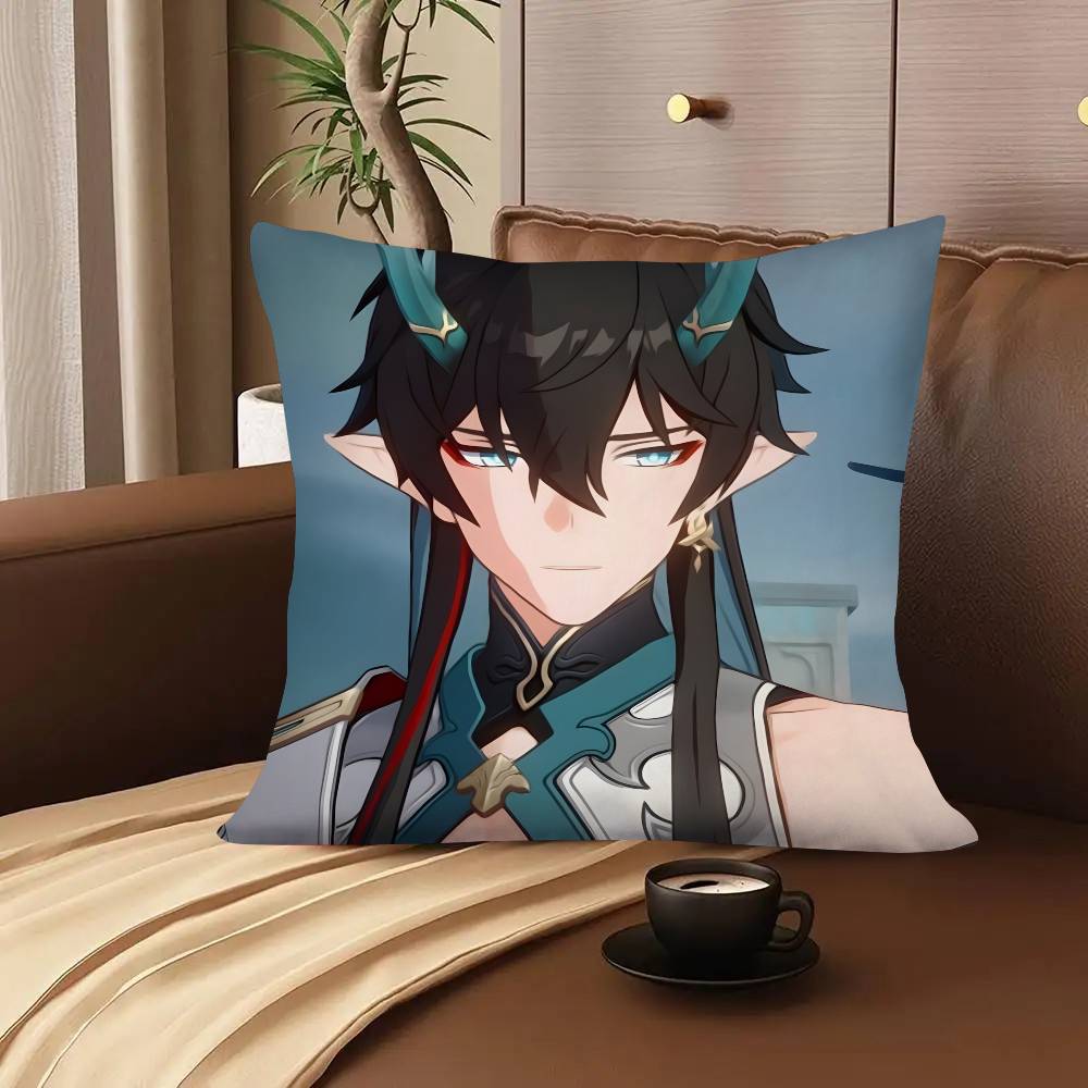 1pc Game Honkai Star Rail Anime Imbibitor Lunae Pillow Case Fashion Square Pillowcase Bedroom Sofa Room Ins Decoration Leisure