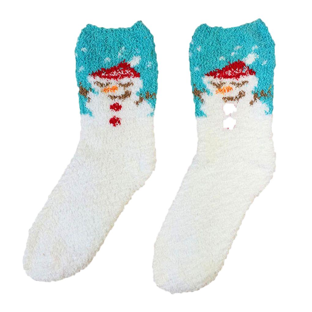 Winter Socks Christmas Stockings Floor Socks Polyester Fiber Socks For Women Girl Gift
