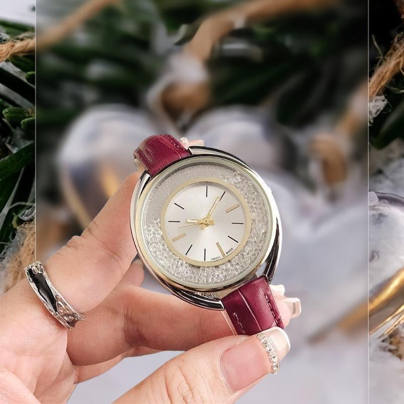 

Ladies Watch Small Round Watch Fashion Versatile Diamond Set Simple Ladies Quartz Watch