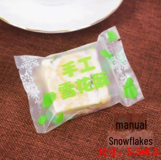 100-Pack Frosted Ziplock Bags for Biscuits, Snowflake Crisp, and Scented Tea Packaging