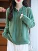 Women's Thick Wool Zipper Hooded Cardigan: Autumn/Winter Fashion, Loose Knit, Long Sleeve Sweater Coat.