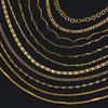No Fade 1M 2Meter Stainless Steel Gold Plated Lips Chains DIY Chain for Needlework Necklace Bracelet Jewelry Making Accessories