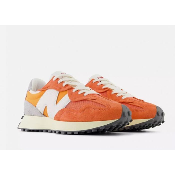 Basket New Balance U327 - Mixte - Orange - Lacets - Plat 40