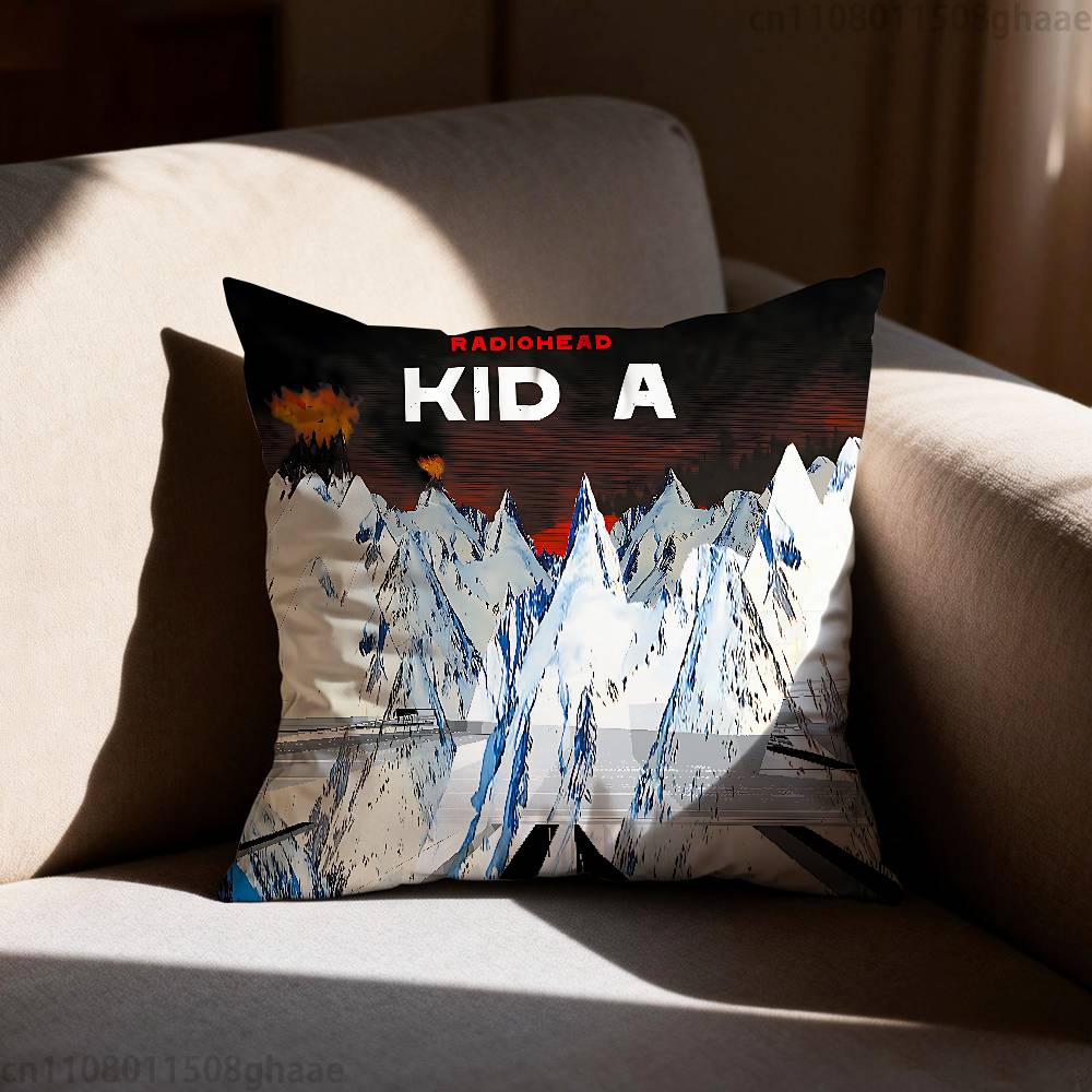 Art Rock Band Radiohead Pillow Case Square DoubleSided Printing Short Plush Sofa Cushion Cover Bedroom Bedside Pillow
