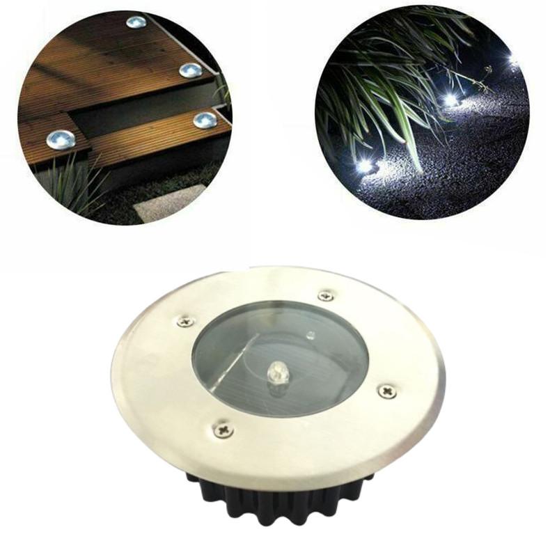 Solar Embedded Path Light With Bright White Led For Villa Garden And Yard Illumination