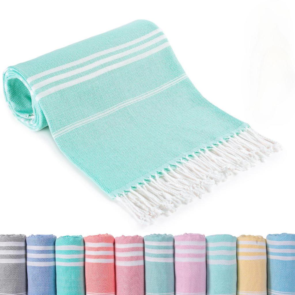 Extra-Large Sand-Free Turkish Beach Towel for Travel, Pool, and Bath