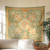 Retro Bohemia Tapestry Floral Wall Art Tapestry Aesthetic Indian Boho Design for Living Room Bedroom Dorm Decor Backdrops Cloth