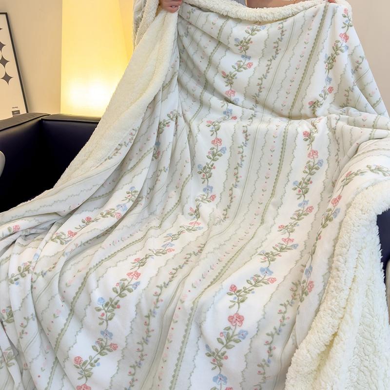 Pink Letter Thickened Throw Blanket Girl Woman Children's Bedroom Warm Soft Sleeping Blanket Queen Fashion Black Bow Blankets