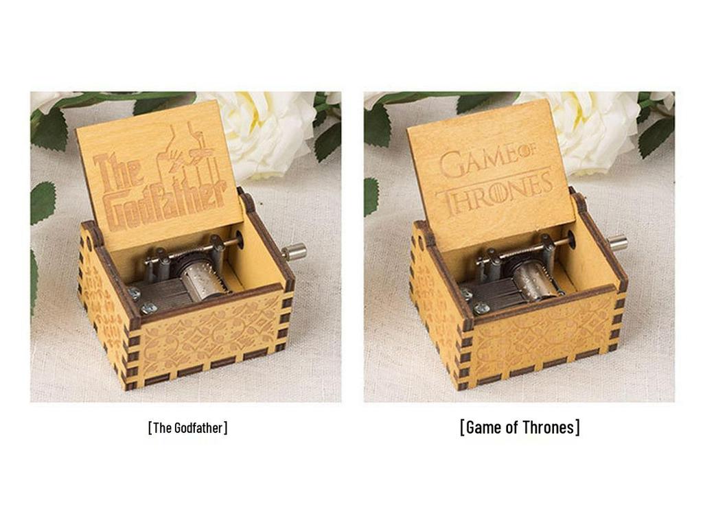 Handkurbel Harry Potter Schloss im Himmel Massivholz Spieluhr - Frohe Weihnachten für Alice