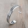 New Arrival Fashion Sawtooth Design Thai Silver Ladies Bangle For Indiana Style Birthday Gift No Fade
