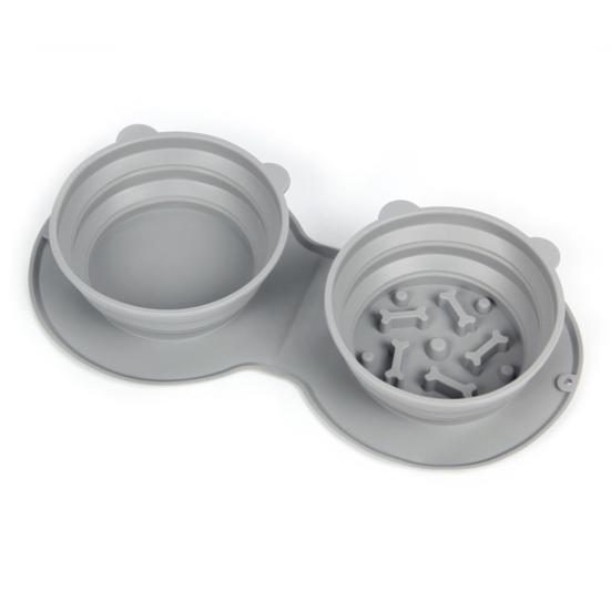 Bowls with Non-Slip Mat BPA-Free Durable Safe Pet Food Feeding Bowl for Hiking Camping