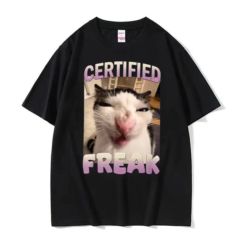Certified Freak Cat Meme Graphic T-shirt XXL
