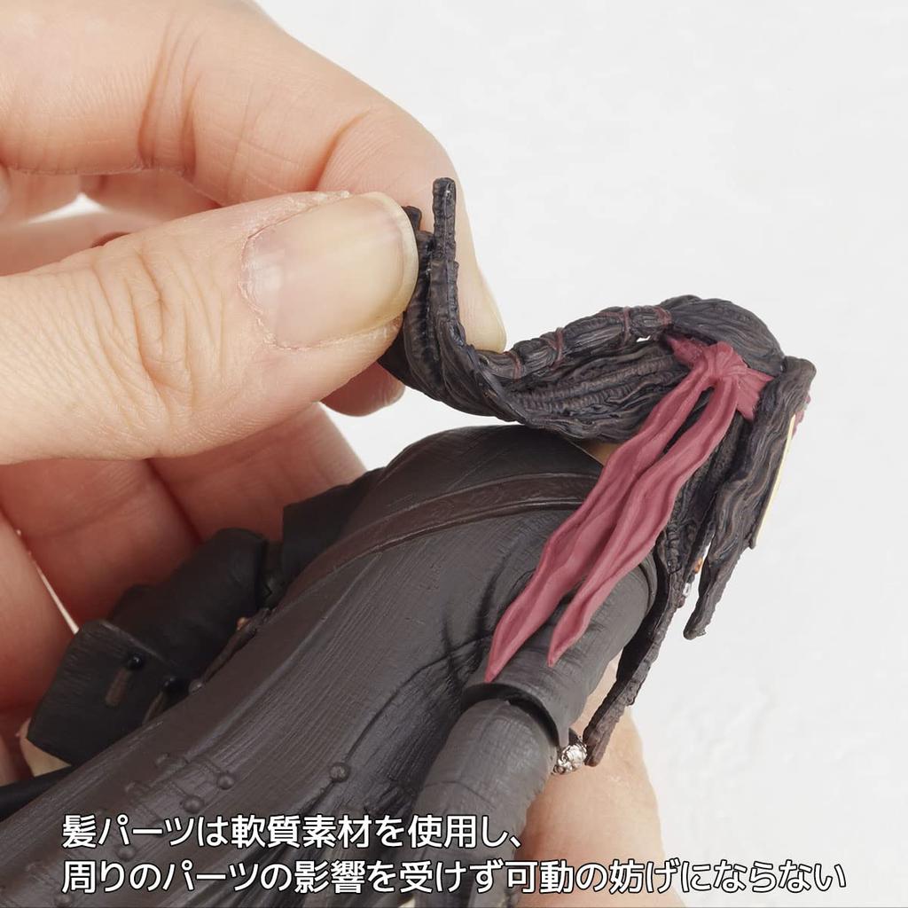 Revoltech Pirates of the Caribbean Jack Sparrow Høyde 135 mm malt bevegelig figur ca.. Ikke-skala PVC og ABS