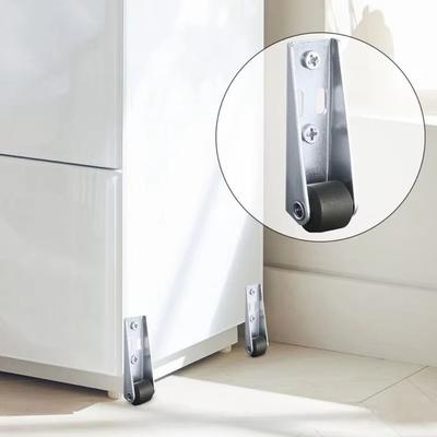 Durable Silent Furniture Caster Side Mounted Mobile Door Support Moving Wheel Household Moving Tool Pulley for 1/2Pcs