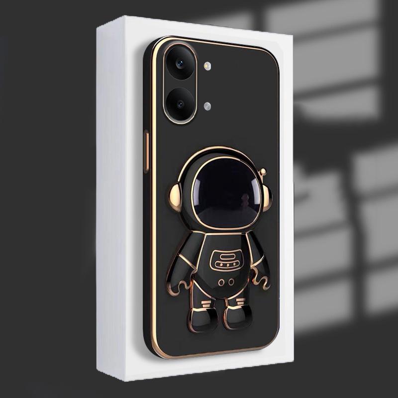 For Xiaomi Poco X8 Pro Case Shining Astronaut Spaceman Bracket Holder Design Soft Plating For Xiaomi Poco X8 Pro Back Cover