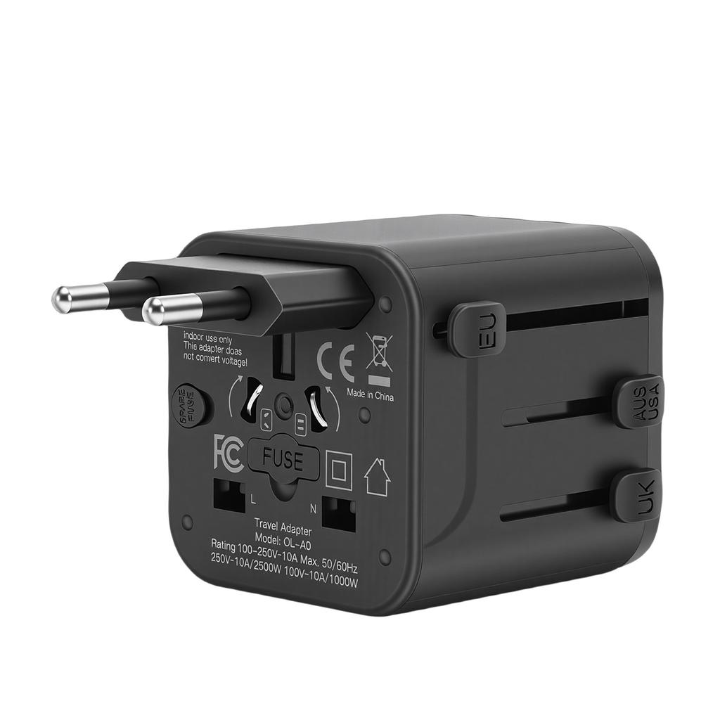 Universal Power Adapter Compact International Multi Plug Converter for Travel Business Trip