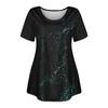 Women's Large Top Round Neck Printing Loose A-line Short Sleeve T-shirt