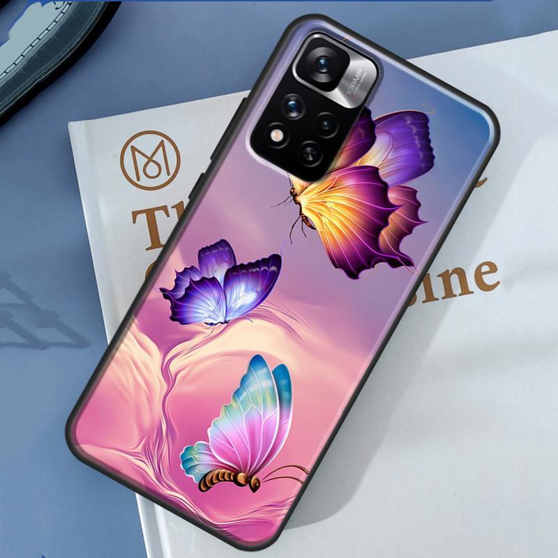 Luxury Butterfly Case For Xiaomi Redmi Note 13 12 11 9 10 14 Pro 9S 10S 11S 12S Redmi 14C 10C 12C 13C Cover