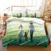 Comforter New 3D Anime Suzume No Tojimari Bedding Set Printed Bed Set With Bed Single Double Queen Super King Size
