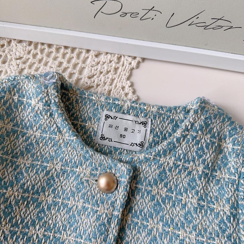 Schicker Windmantel & Plisseerock-Set für kleine Mädchen - Frühling/Herbst