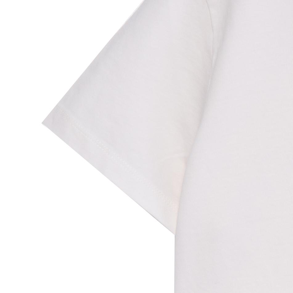 Coach Einfaches Basic Kurzarm-T-Shirt Damen Oberteile Beige C8786-WHT