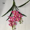 One Artificial Cymbidium Orchid Branch Two Forks 3D Print Latex Phaenopsis Flower