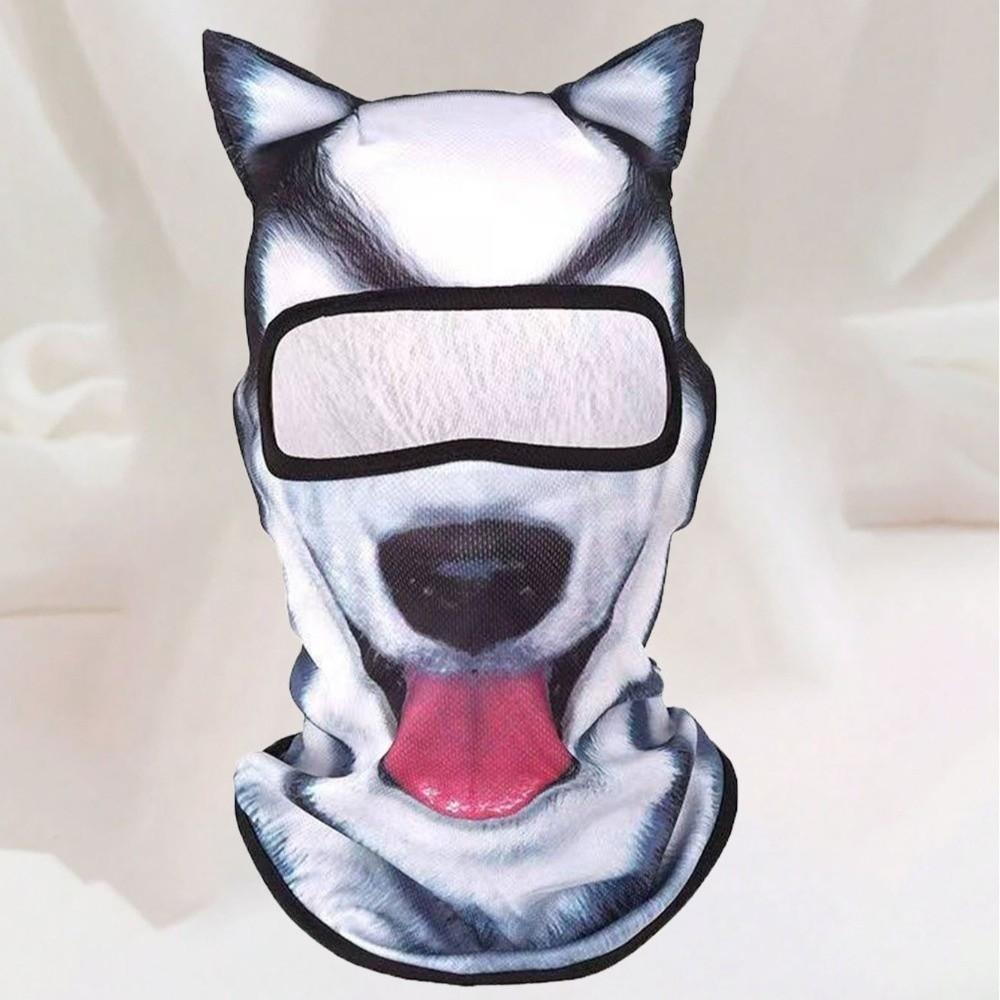 3D Animal Print Full Face Mask Ice Silk Cooling Face Mask Cooling Balaclava Mask For Skiing