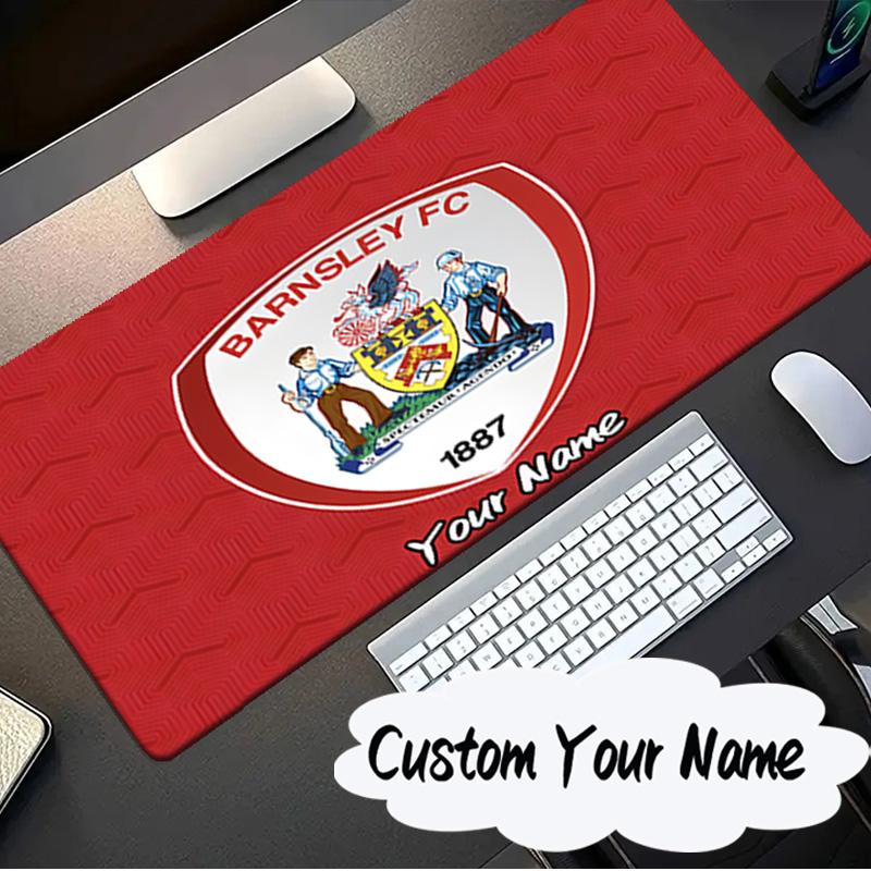 Custom Name Mouse Pad Barnsley Crest Design Mouse Pad, Gaming Mouse Pad, Keyboard Pad, Desk Decor for Computer Notebook Fan Birthday Gift