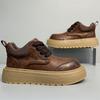 Shoes Winter New Platform Casual Shoes Heightened Comfort Leather Warm British Style Short Boots
