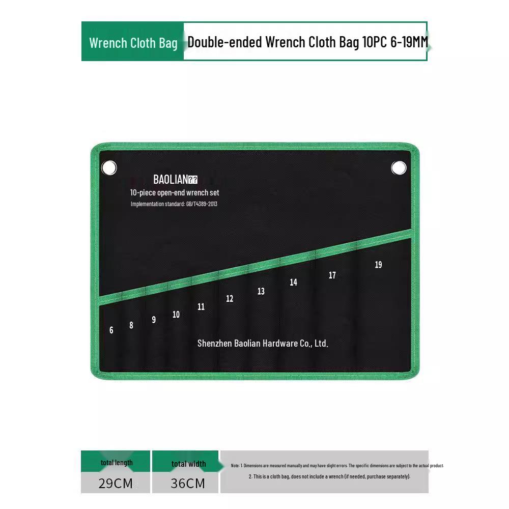 Baolian Multifunctional Tool Bag - Thickened Canvas Storage for Combination and Open-End Torx Wrenches