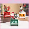 Wooden Christmas Creative Calendar Ornaments Santa Table Decoration Supplies Toy