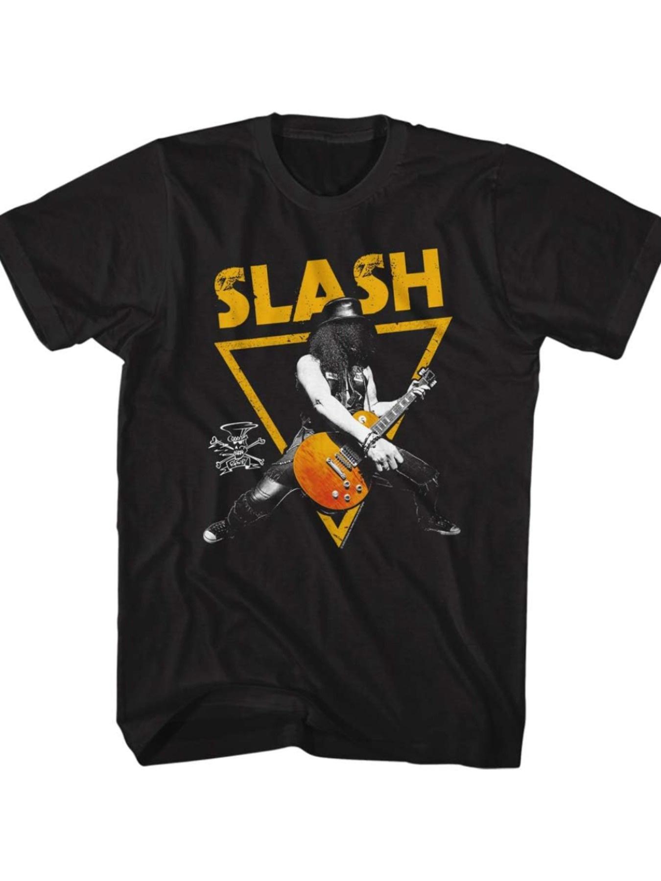 SLASH Guitarist Graphic T-shirt - Black Short Sleeve Crew Neck M