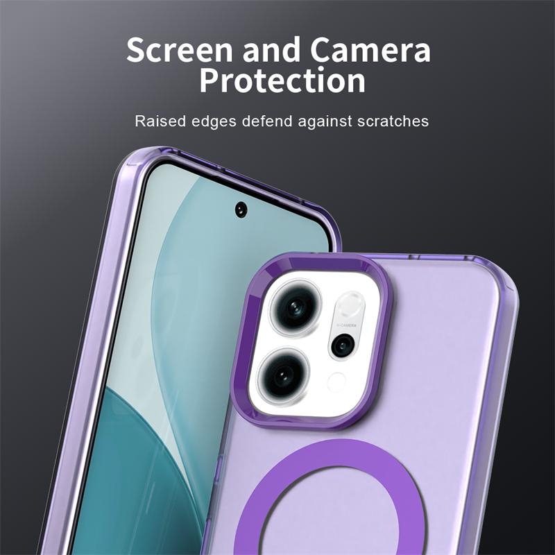 For OPPO Reno14 FS Case OPPO Reno14 FS F Cover Magnetic Matte Durable Bumper Shield Protective Phone Cases On Reno 14FS Funda