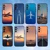 Airplane Plane Phone Case For Samsung S25,S24,S23,S22,S21,S20,Plus,Fe,Lite,Others Black Cover