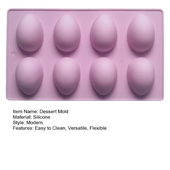 Molde de Silicona para Hornear Huevo de Pascua Molde Flexible Antiadherente para Chocolate Pastel Pudín Gelatina Reutilizable Fácil Desmoldeo Herramienta para Hacer Postres Jabón Casero