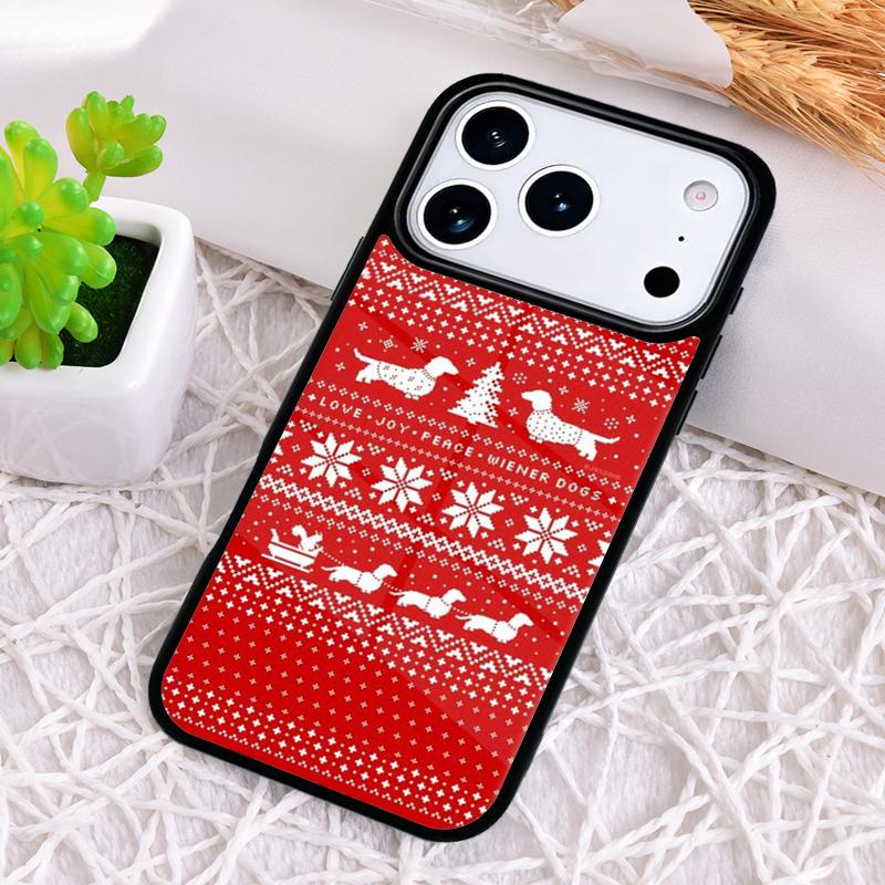 

Dachshund Pattern Phone Case for iPhone 17 Air 16 15 11 12 14 13 Pro Max Shockproof Cover iPhone 15 Pro