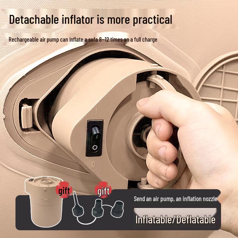 Thickened Foldable Inflatable Sofa Recliner for Outdoor Camping – Lazy Person's Air Bed