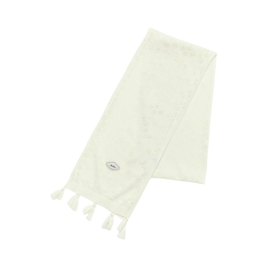 ADERERROR Fluic Label Muffler Ivory ONE SIZE